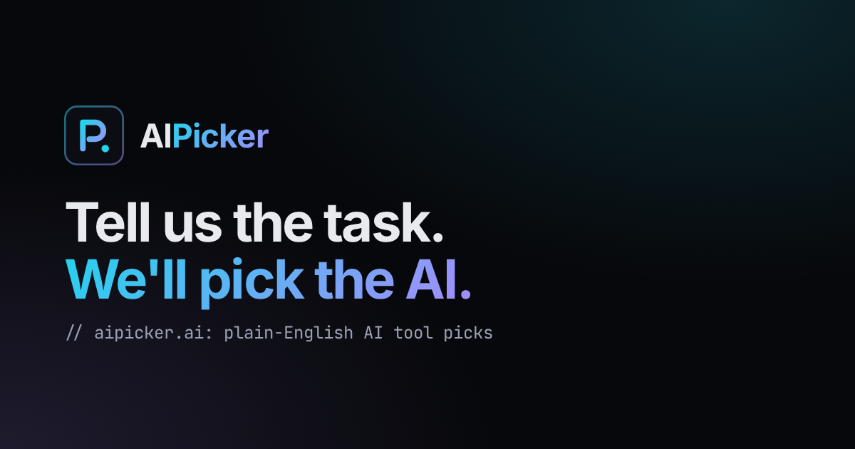 I built a “which AI should I use?”picker for non-techy people